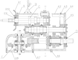 一种具有副变速的四驱变速器