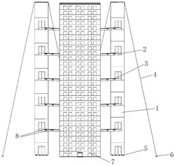 含多个多向摇摆筒的耗能减振高层建筑结构体系